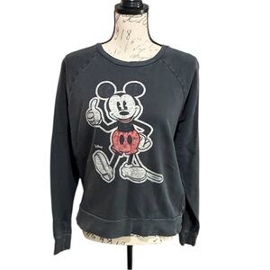 Junk Food Clothing Mickey Thumbs Up Vintage Feel Sweatshirt